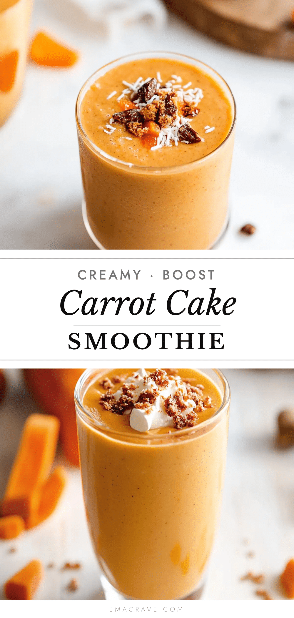 creamy carrot cake smoothie recipe