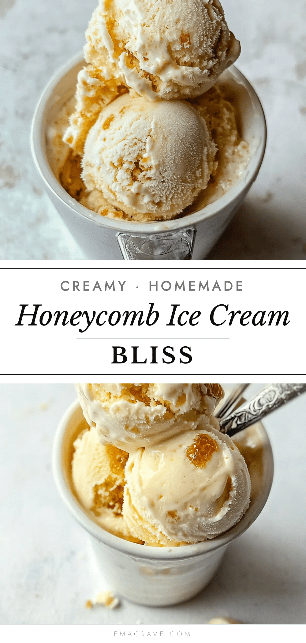 creamy homemade honeycomb ice cream recipe