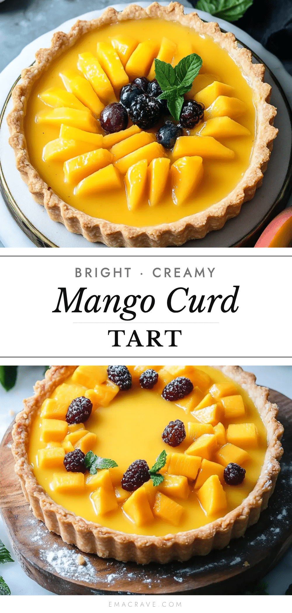creamy mango curd tart recipe