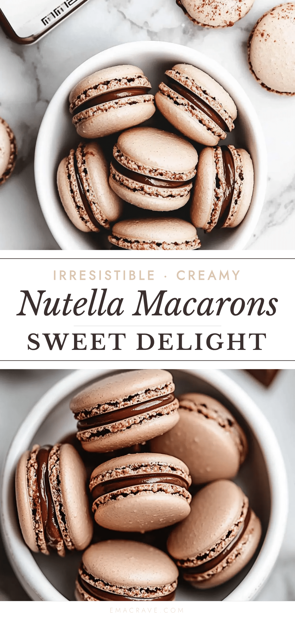 creamy nutella macarons recipe