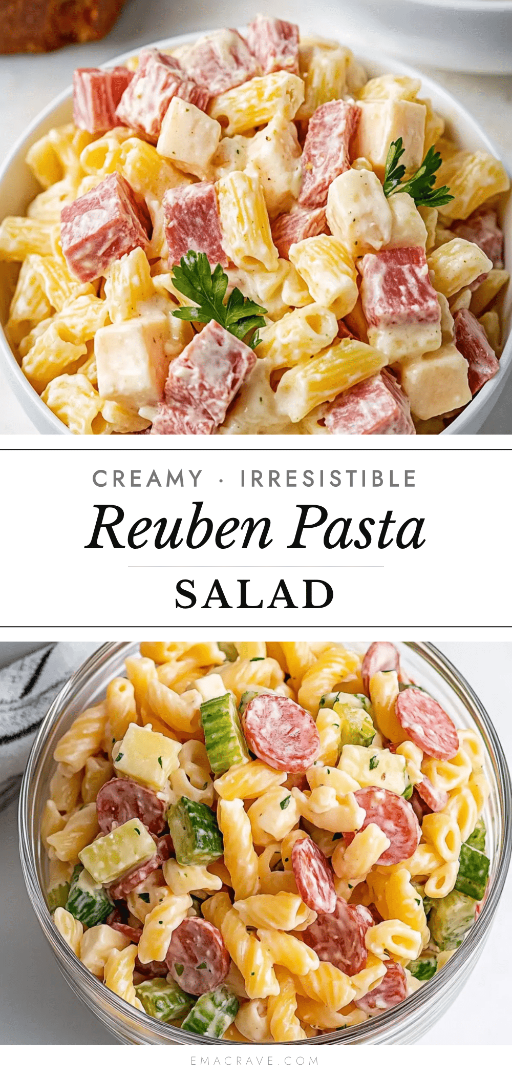 creamy reuben pasta salad recipe