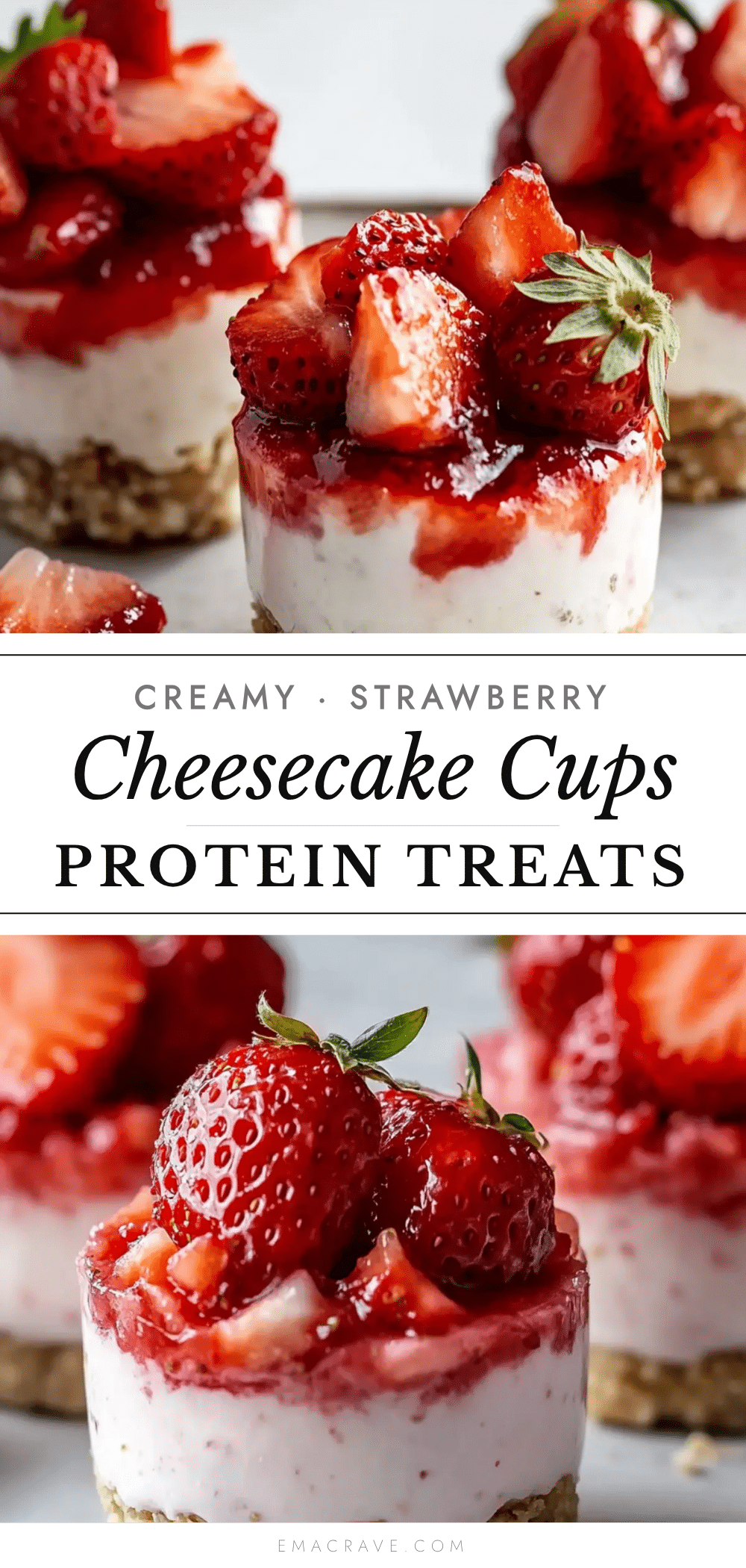 creamy strawberry cheesecake protein cups recipe