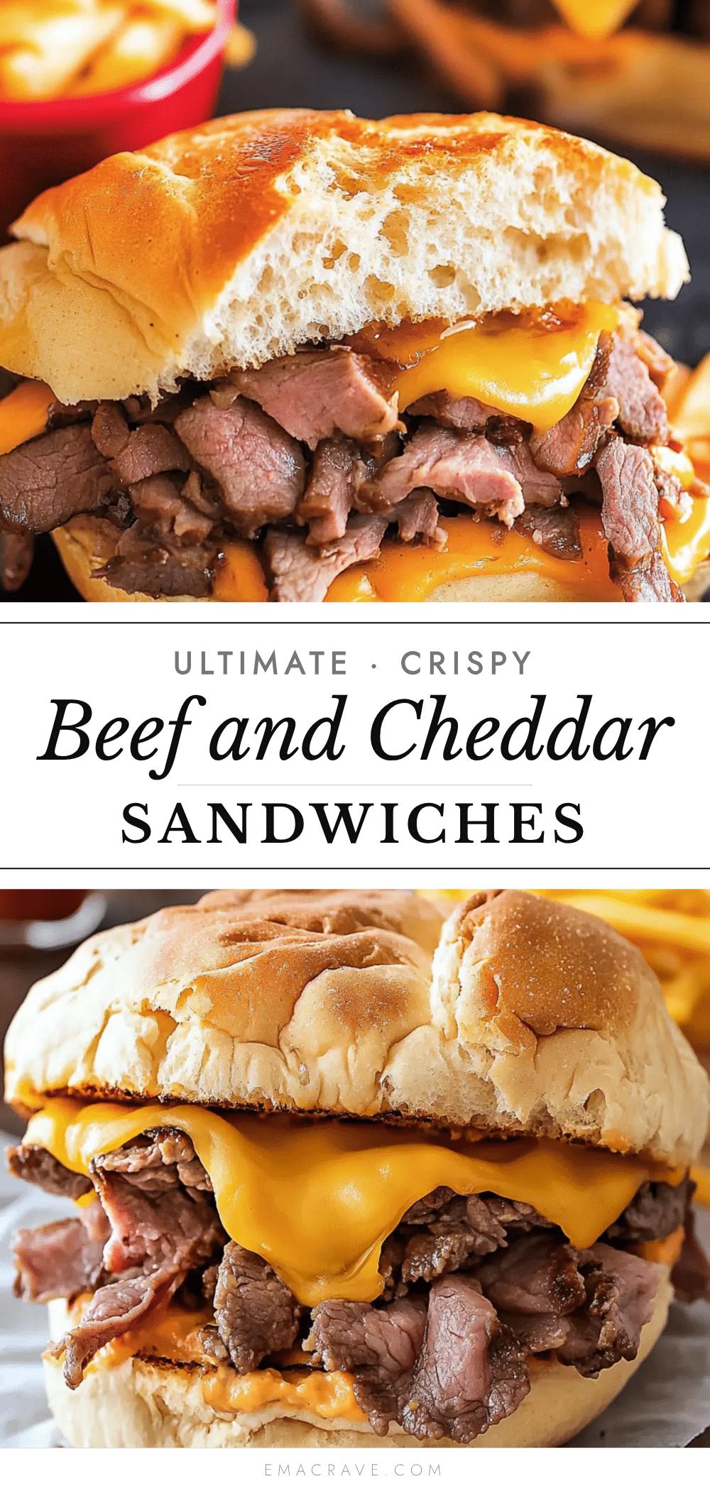 crispy ultimate beef and cheddar sandwiches recipe
