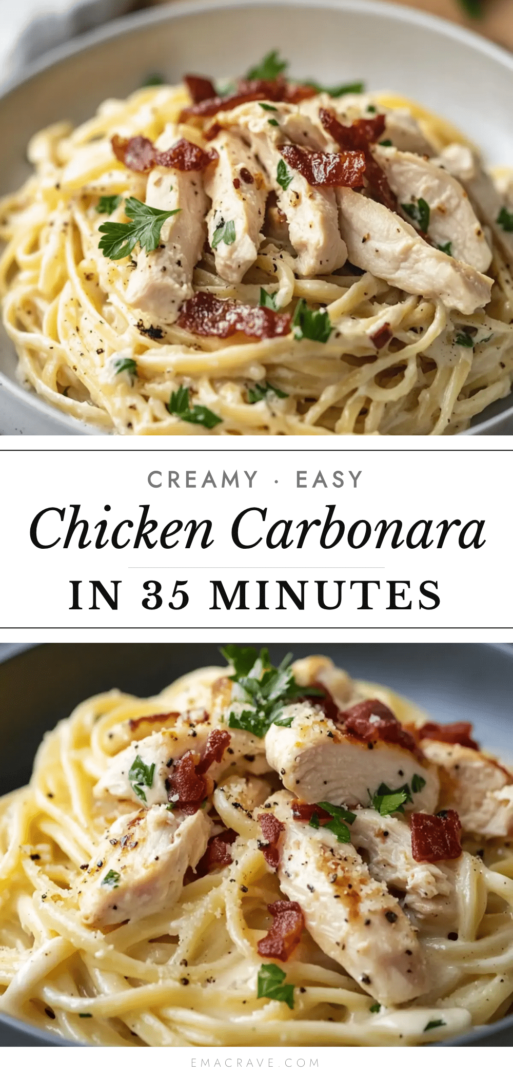 easy creamy chicken carbonara recipe