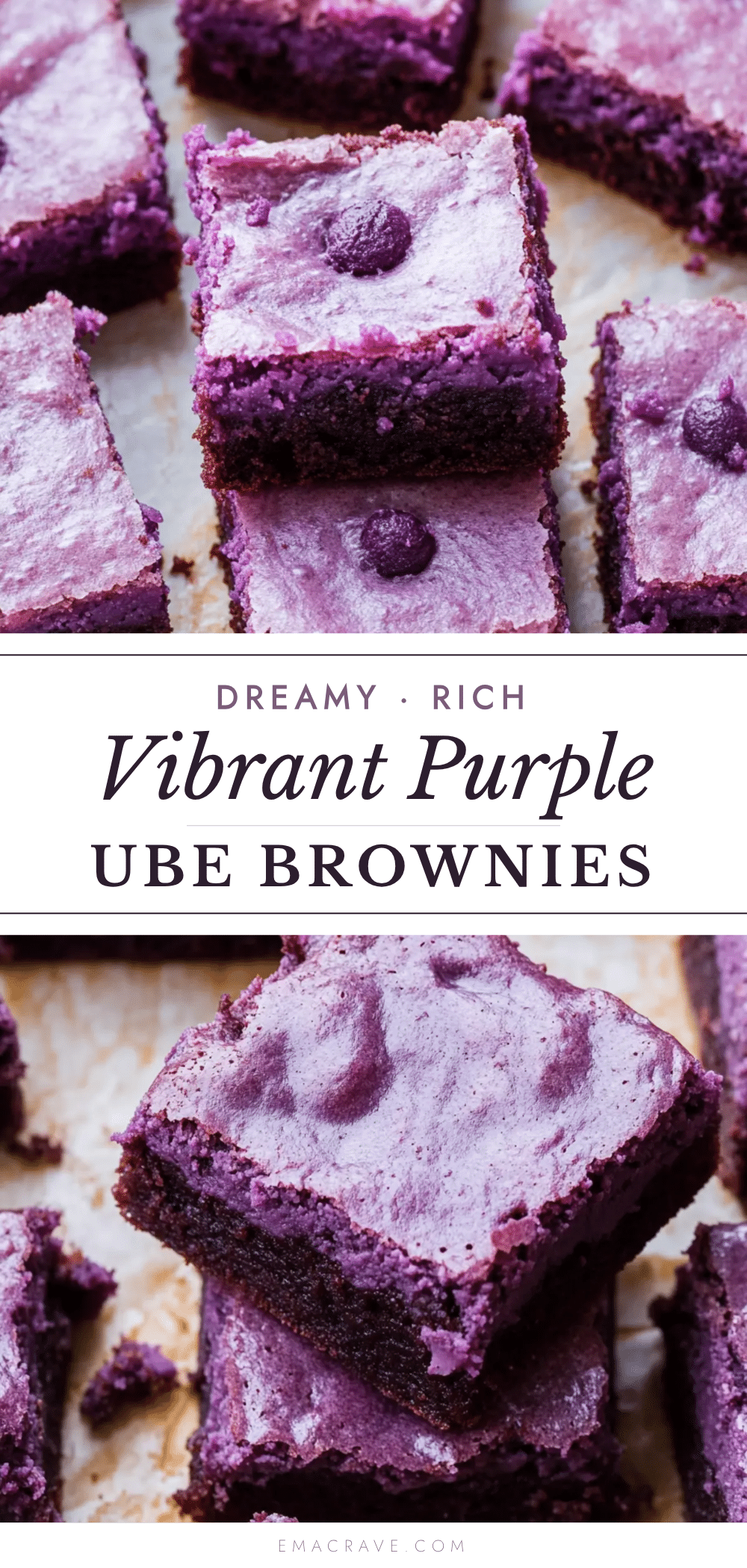 easy ube brownies with gooey molten center recipe