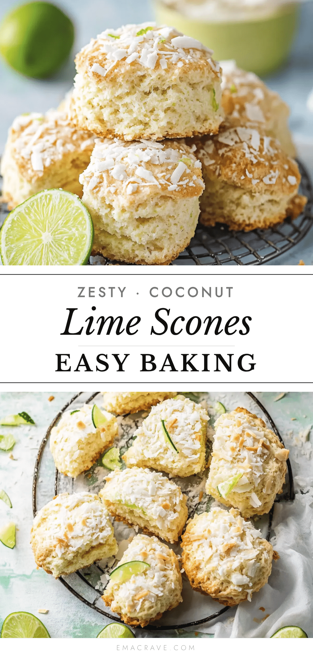 easy zesty coconut lime scones recipe