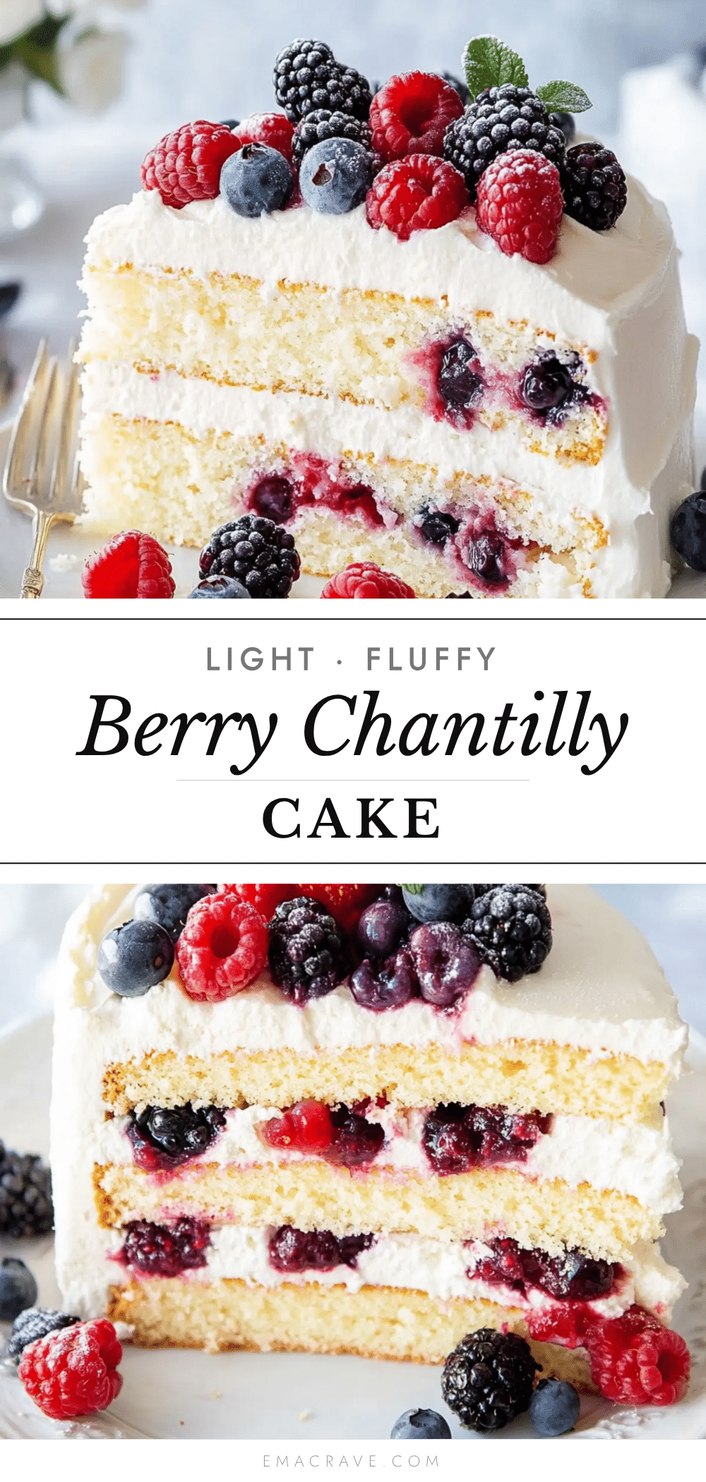 fluffy berry chantilly cake recipe