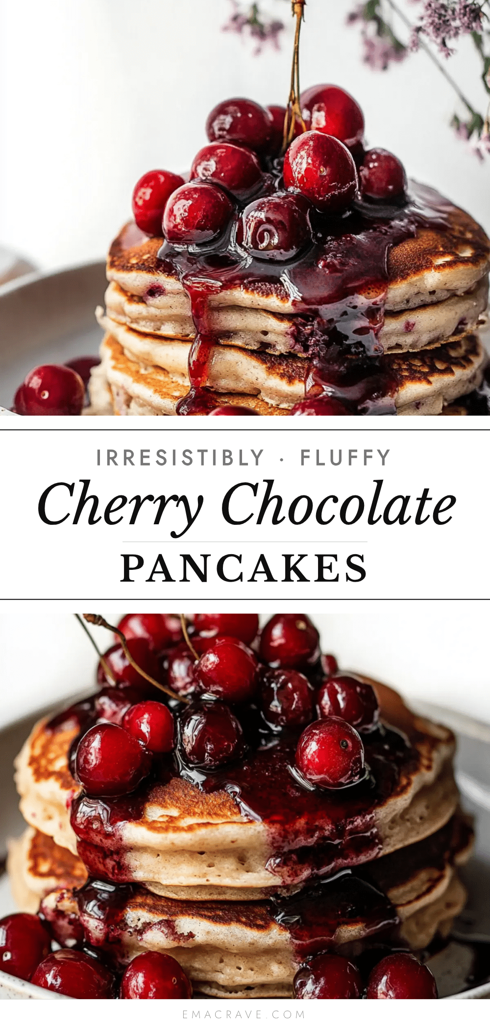 fluffy cherry pancakes recipe