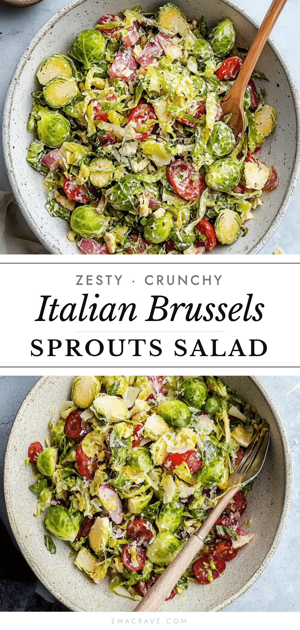 Fresh Zesty Italian Chopped Brussels Sprouts Salad recipe