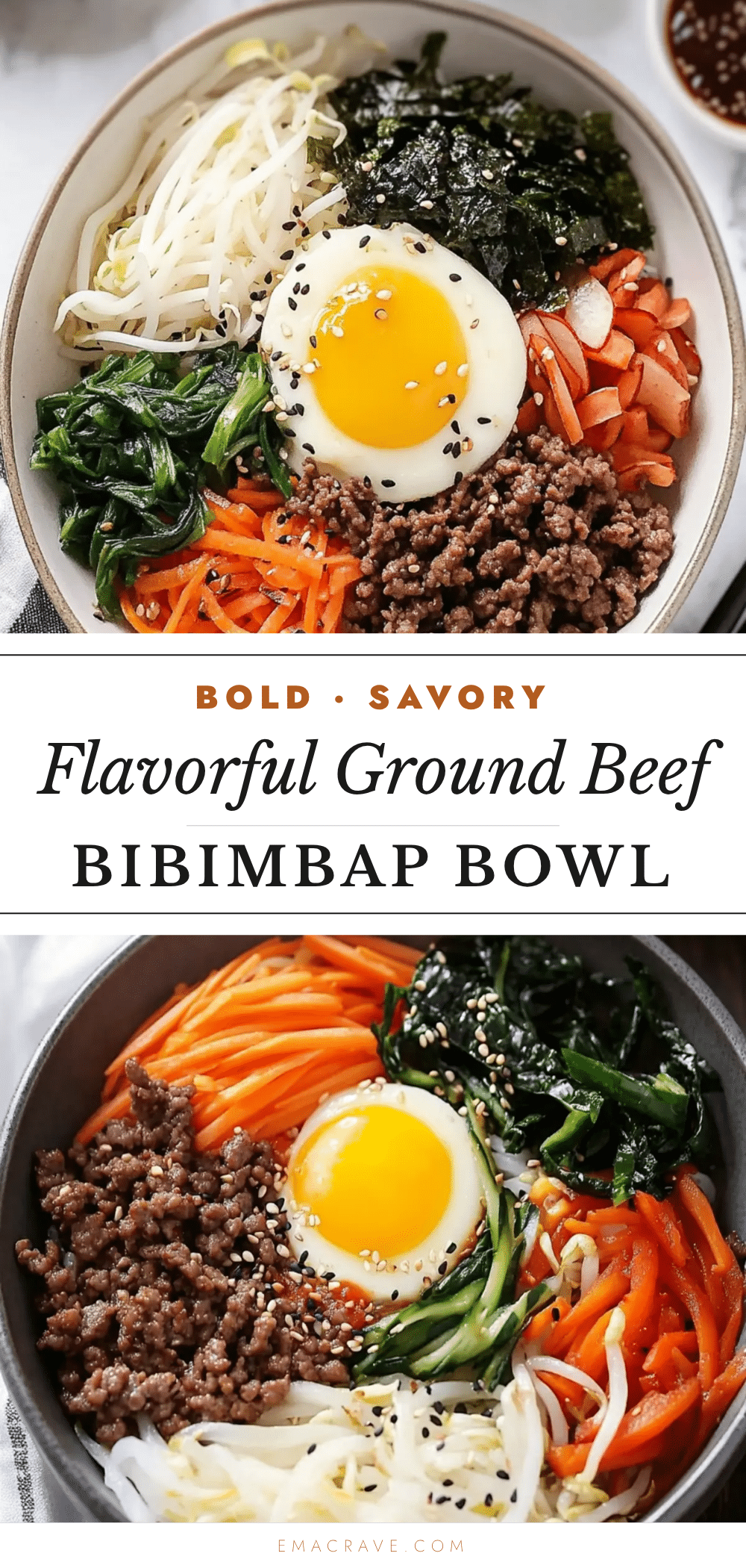 ground beef bibimbap bowl recipe