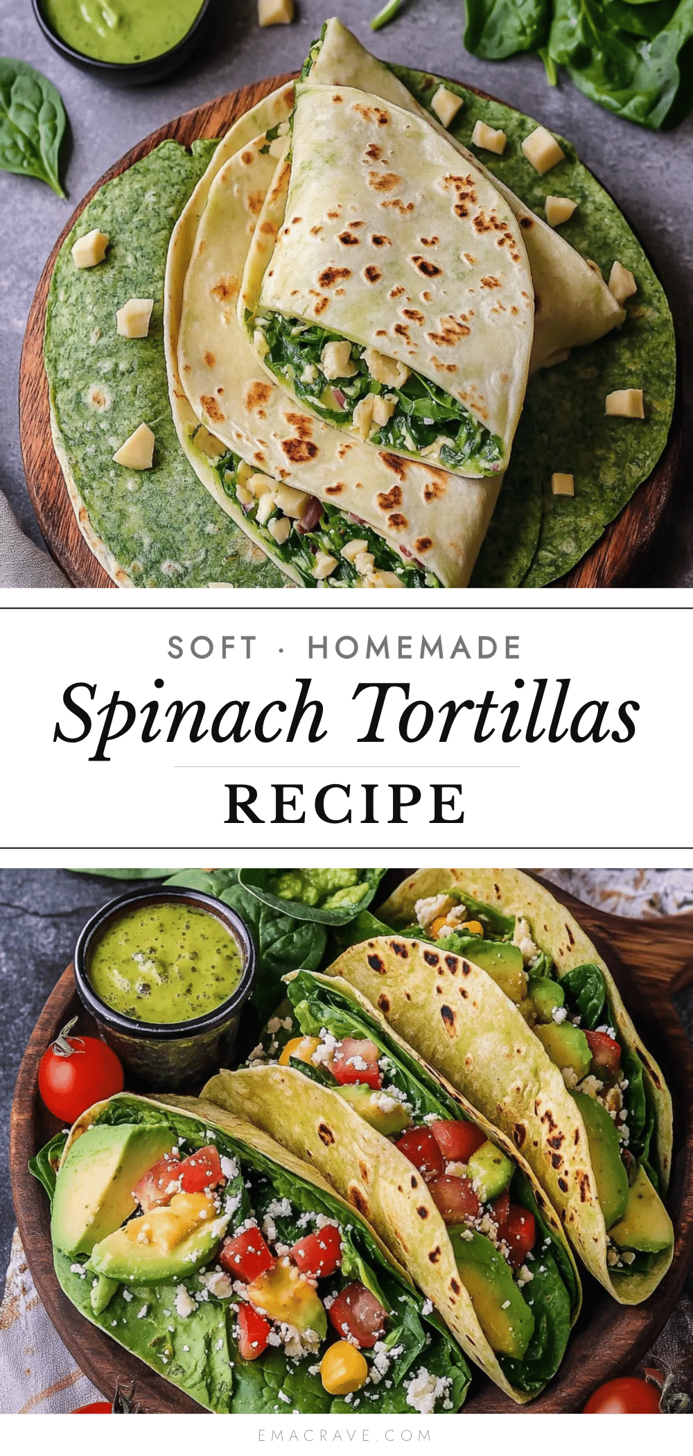 healthy homemade spinach tortillas recipe