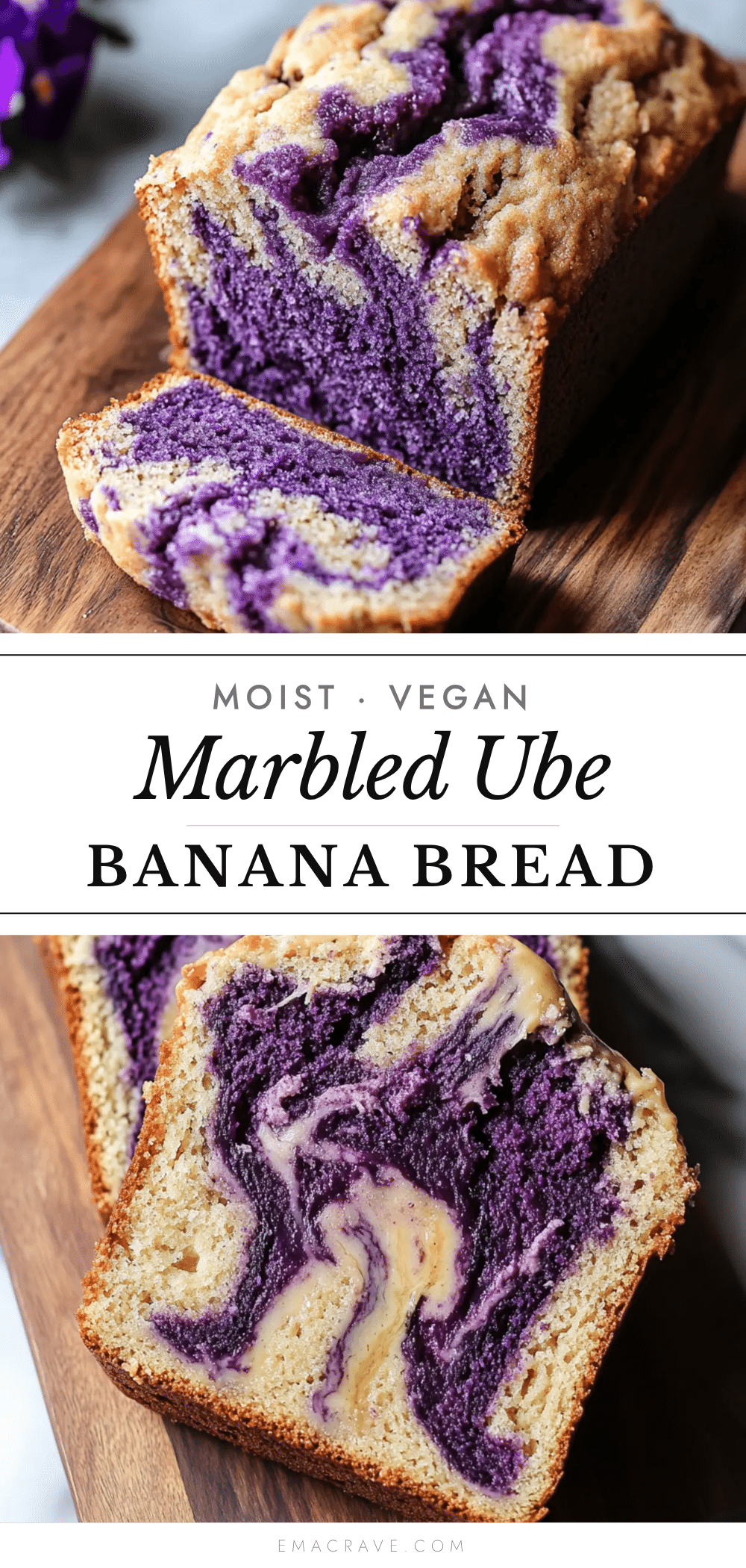 vegan marbled ube banana bread recipe