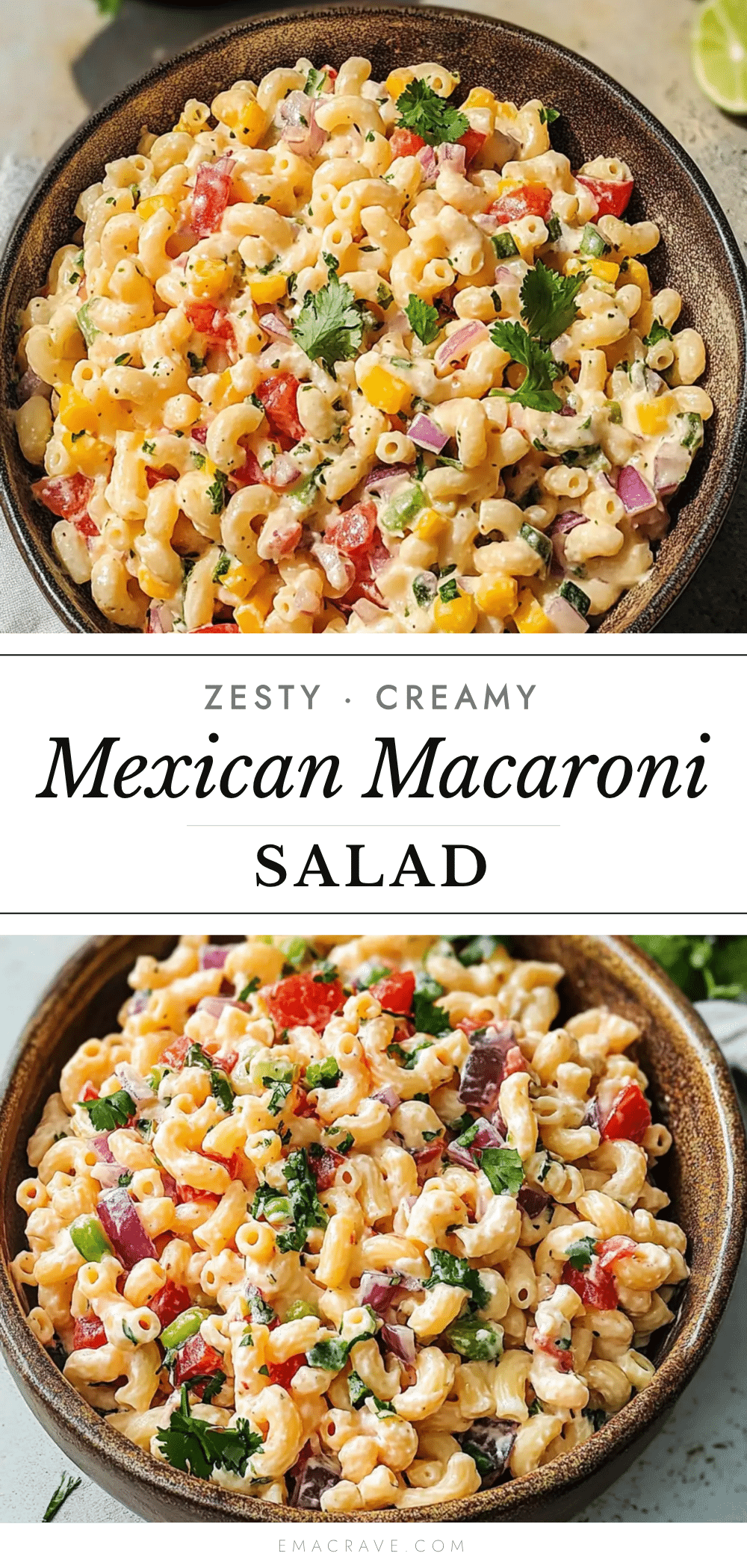 zesty creamy mexican macaroni salad recipe