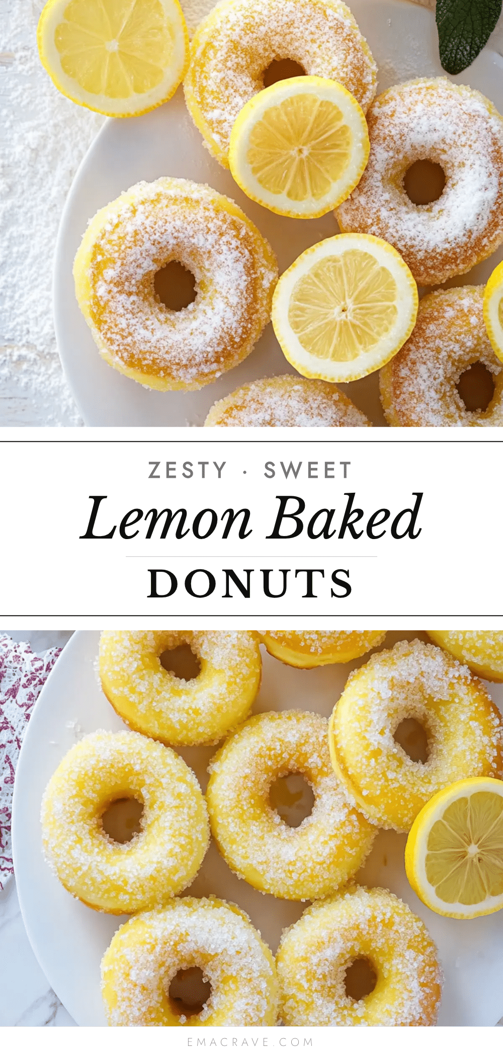 zesty lemon sugar baked donuts recipe