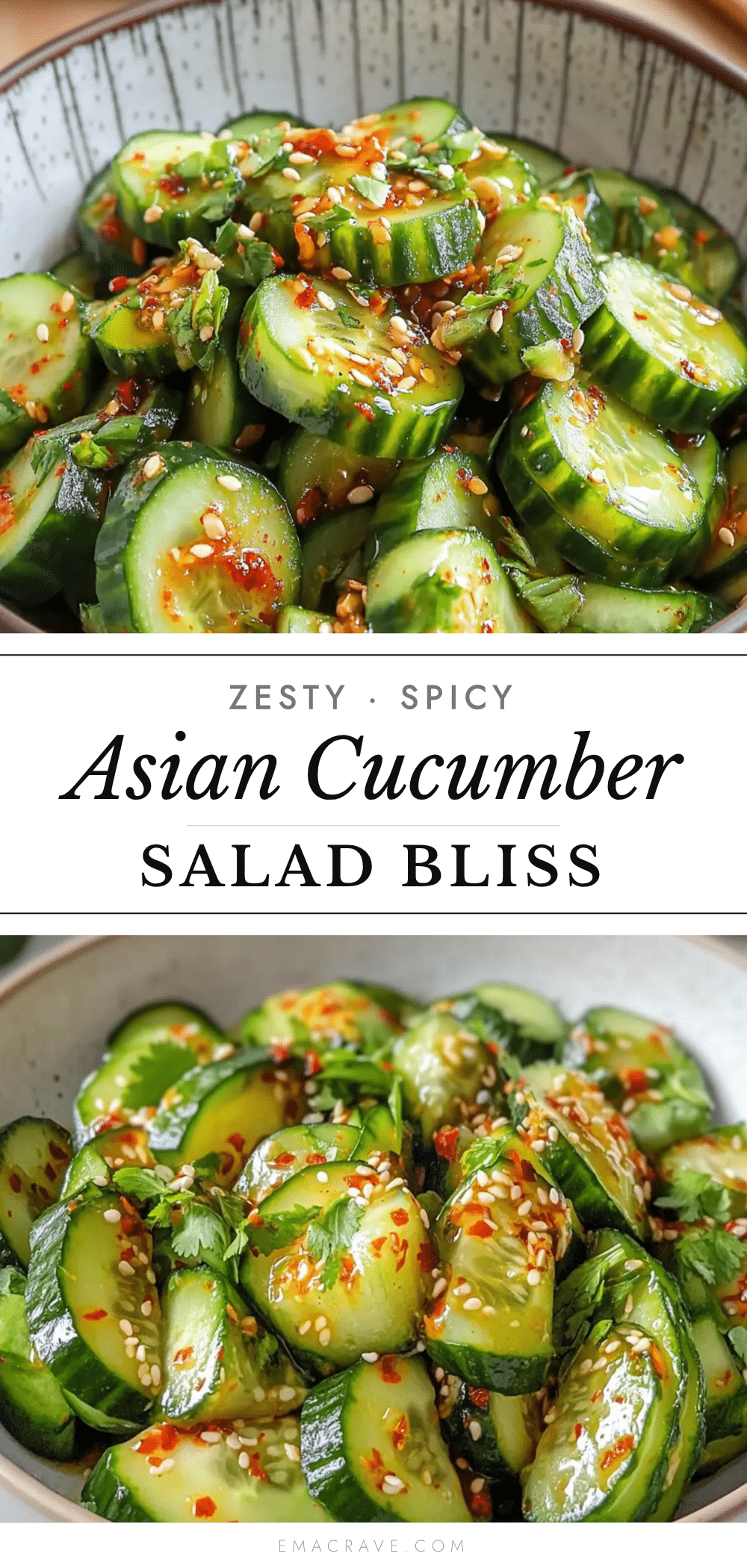 zesty spicy asian cucumber salad recipe