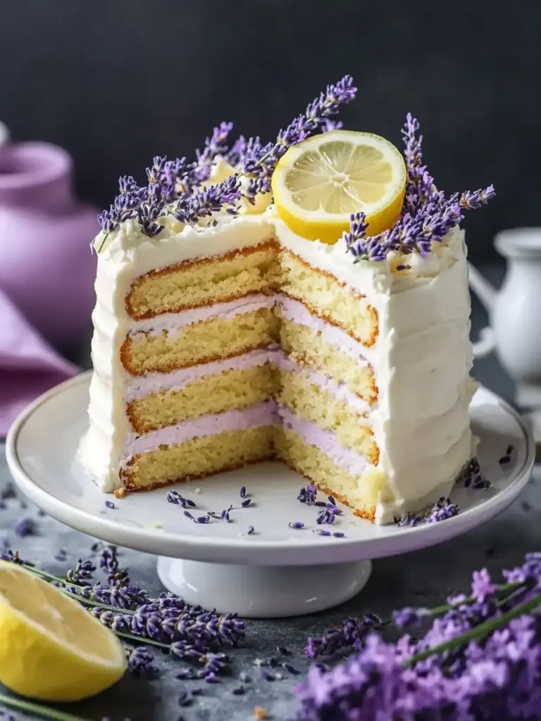 best lemon lavender cake - featured image