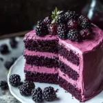 blackberry velvet cake - featured image