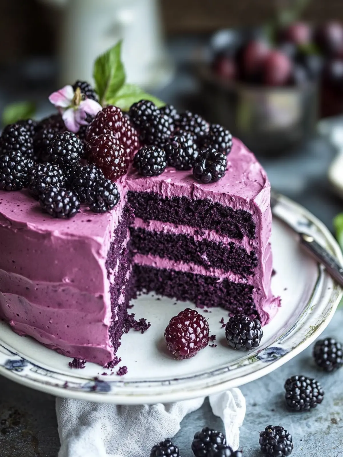 blackberry velvet cake preparation steps