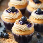 blueberry cheesecake cupcakes - featured image