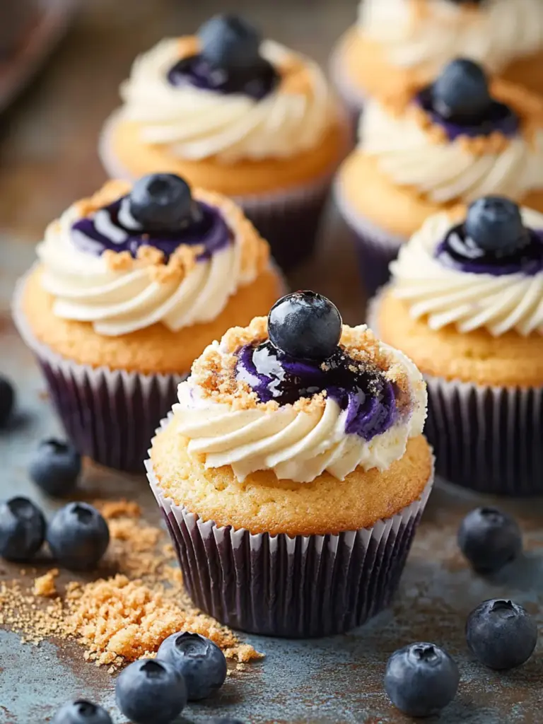blueberry cheesecake cupcakes - featured image