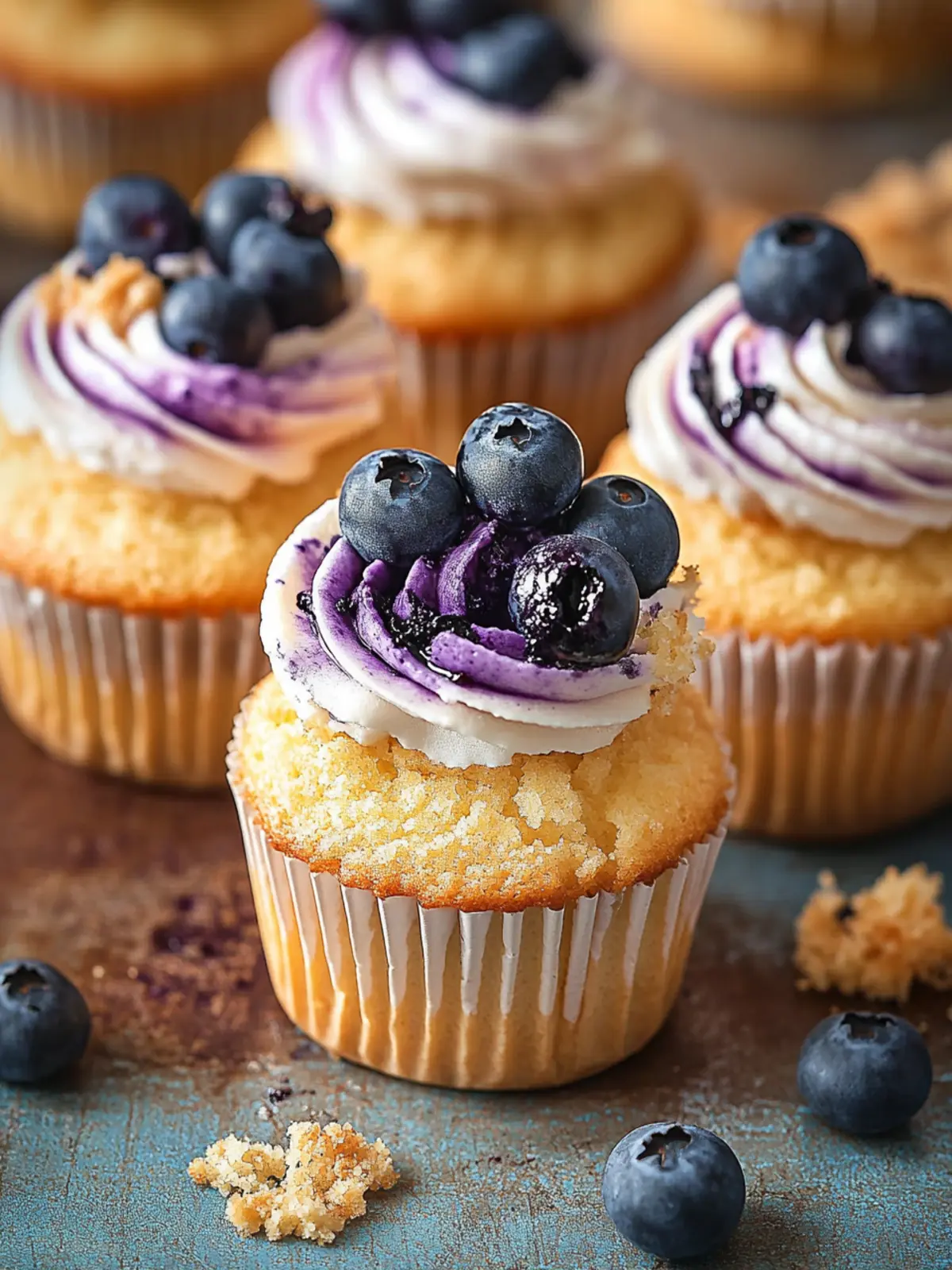 blueberry cheesecake cupcakes preparation steps