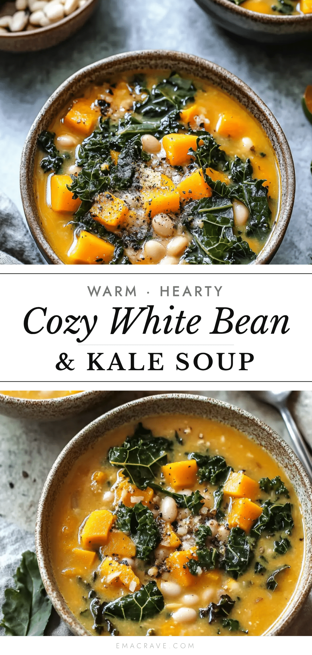 butternut squash kale and white bean soup recipe