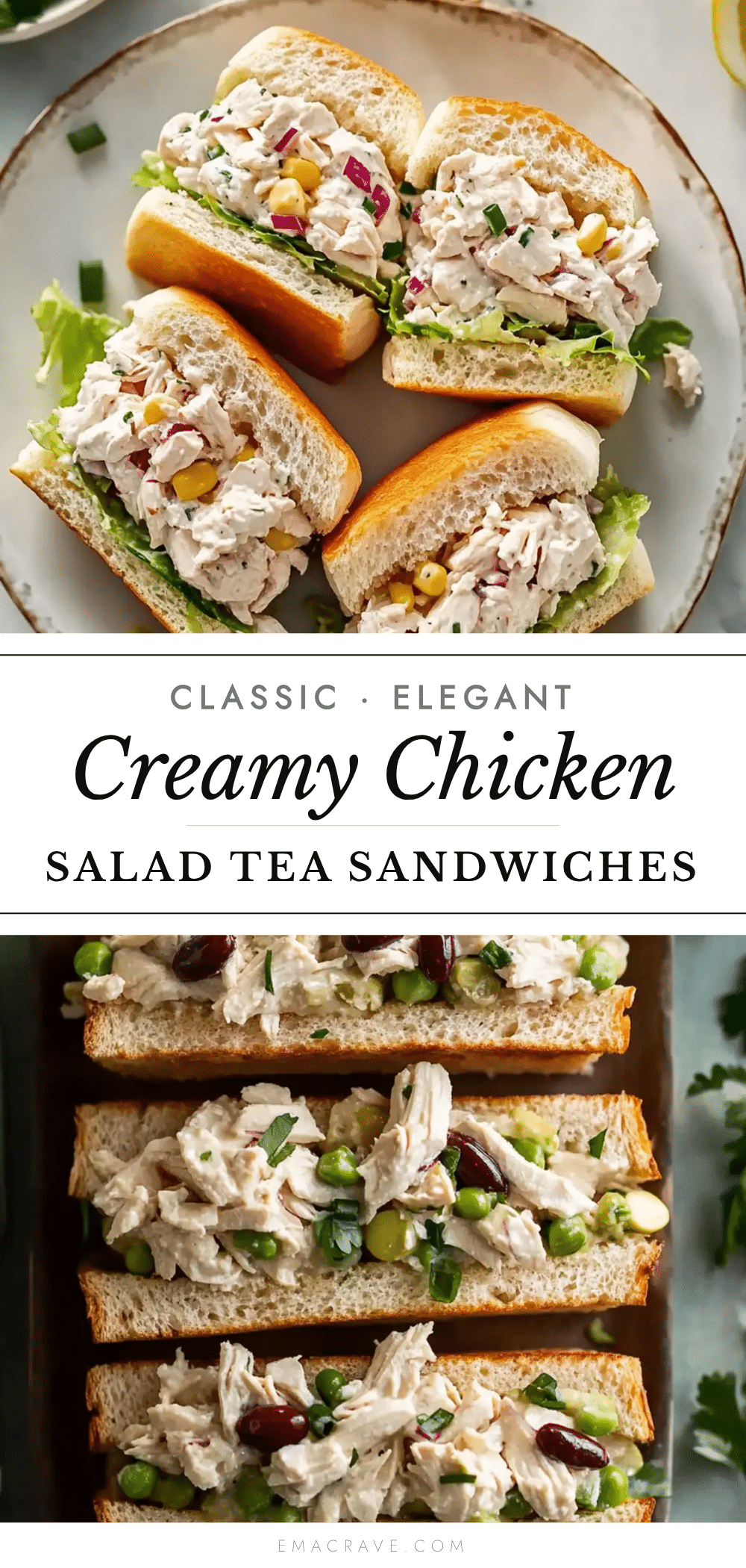 creamy chicken salad tea sandwiches recipe