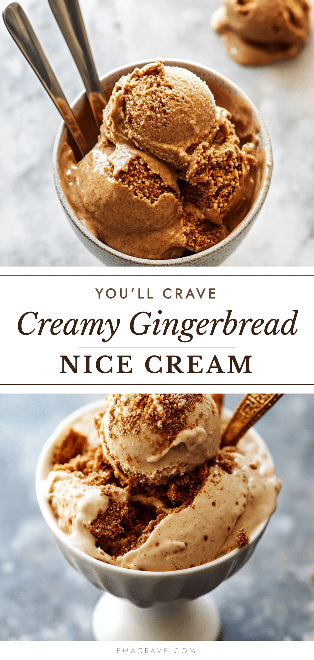 creamy gingerbread nice cream recipe