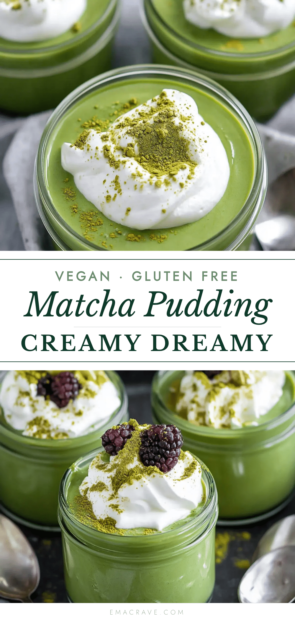 creamy matcha pudding recipe