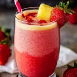 creamy strawberry colada smoothie - featured image
