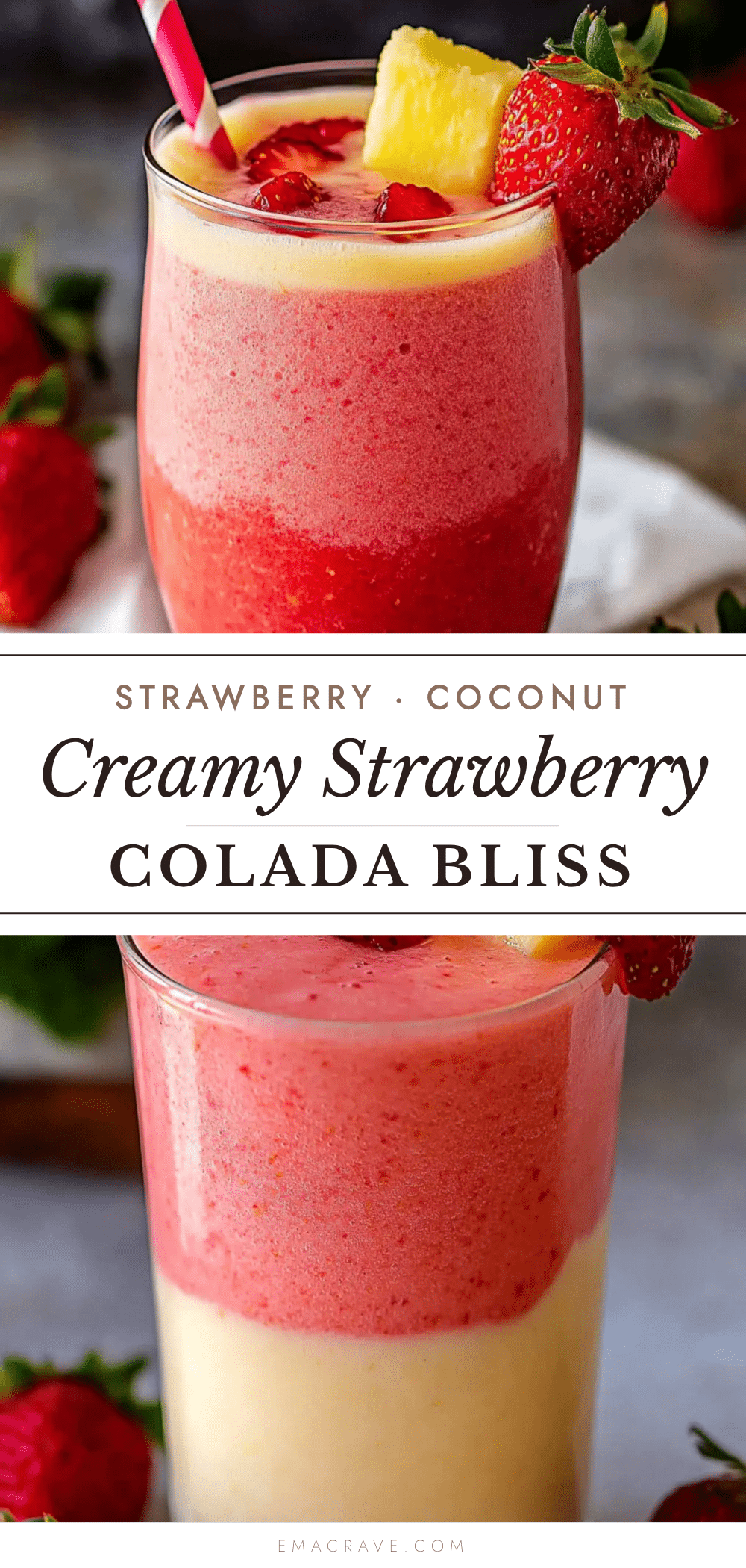 creamy strawberry colada smoothie recipe