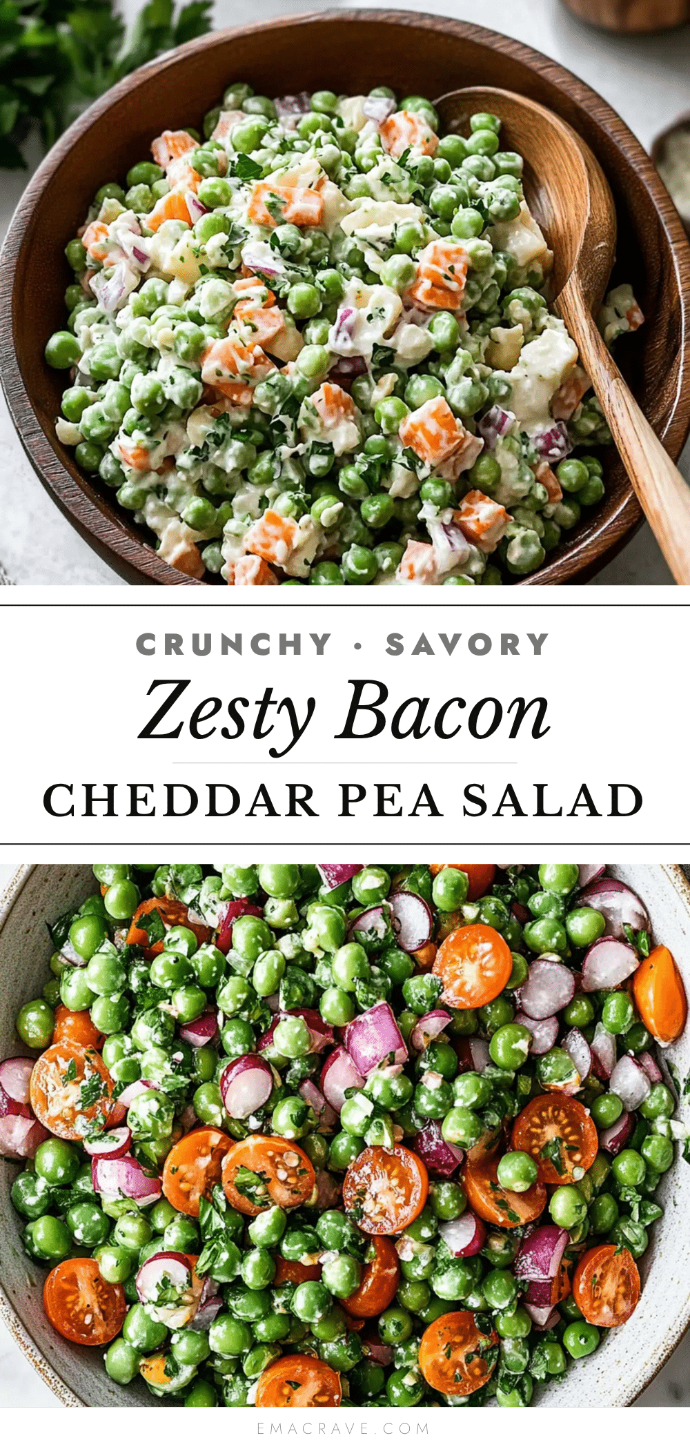 creamy zesty pea salad recipe
