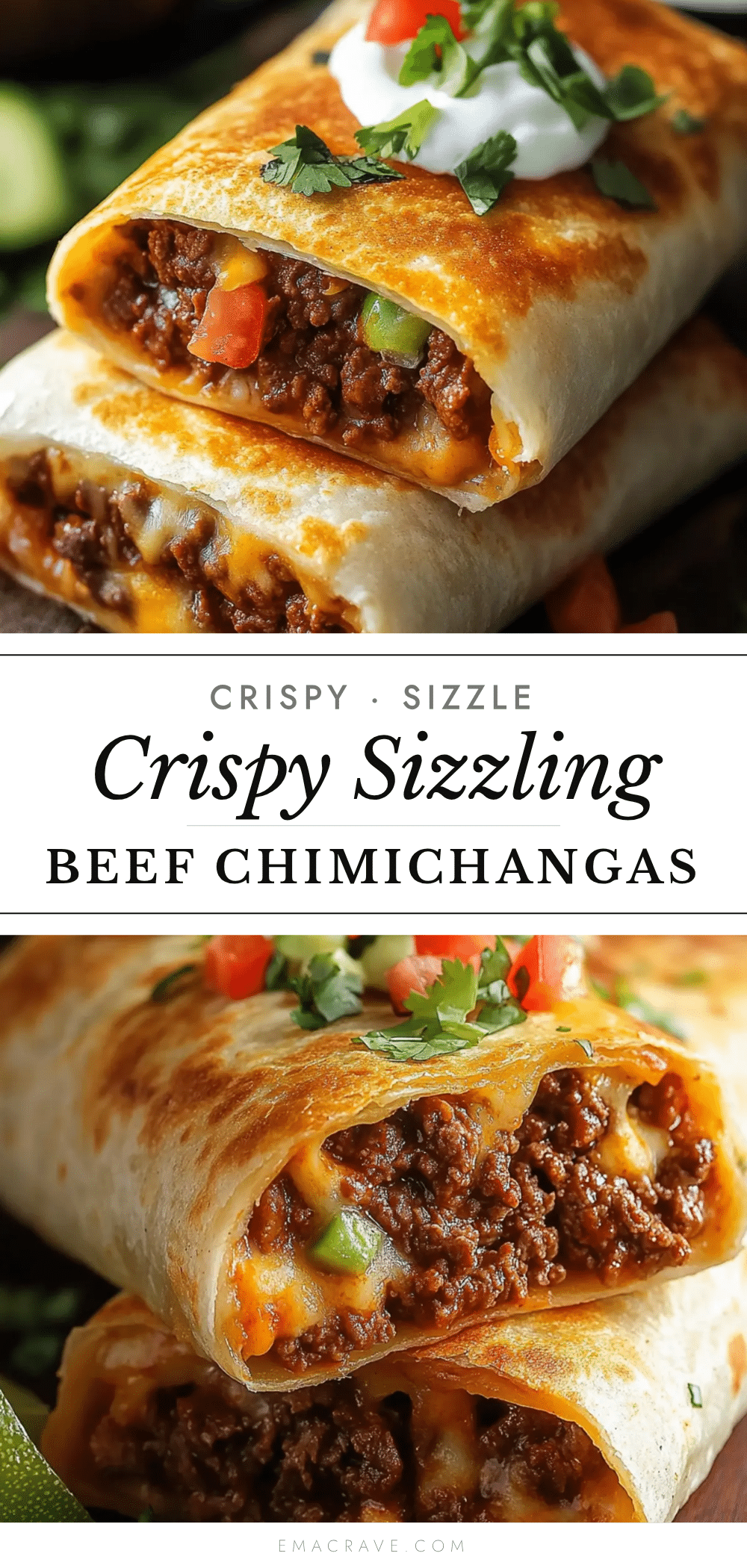 crispy beef and cheese chimichangas recipe