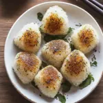 crispy grilled rice balls - featured image