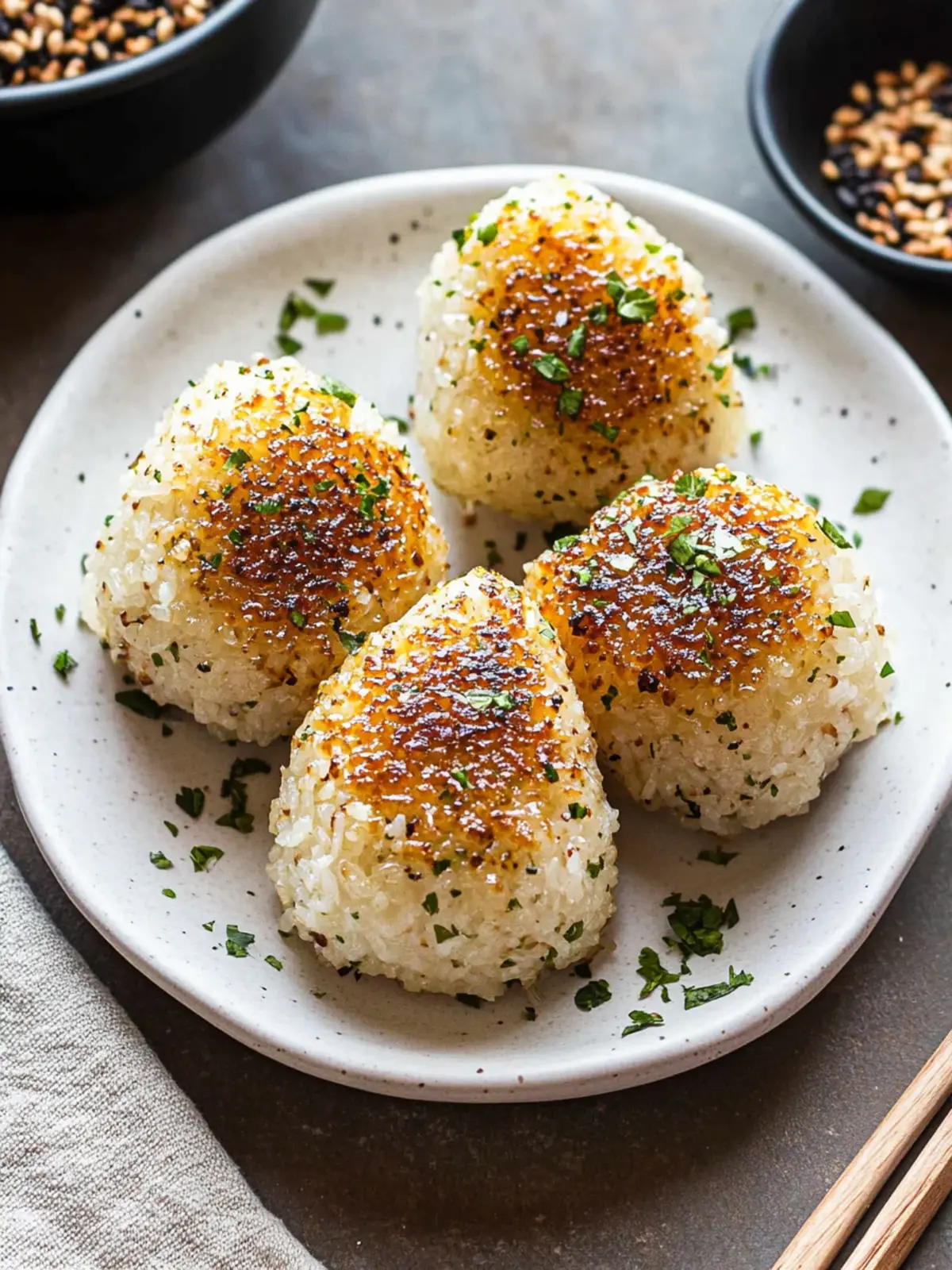 crispy grilled rice balls preparation steps