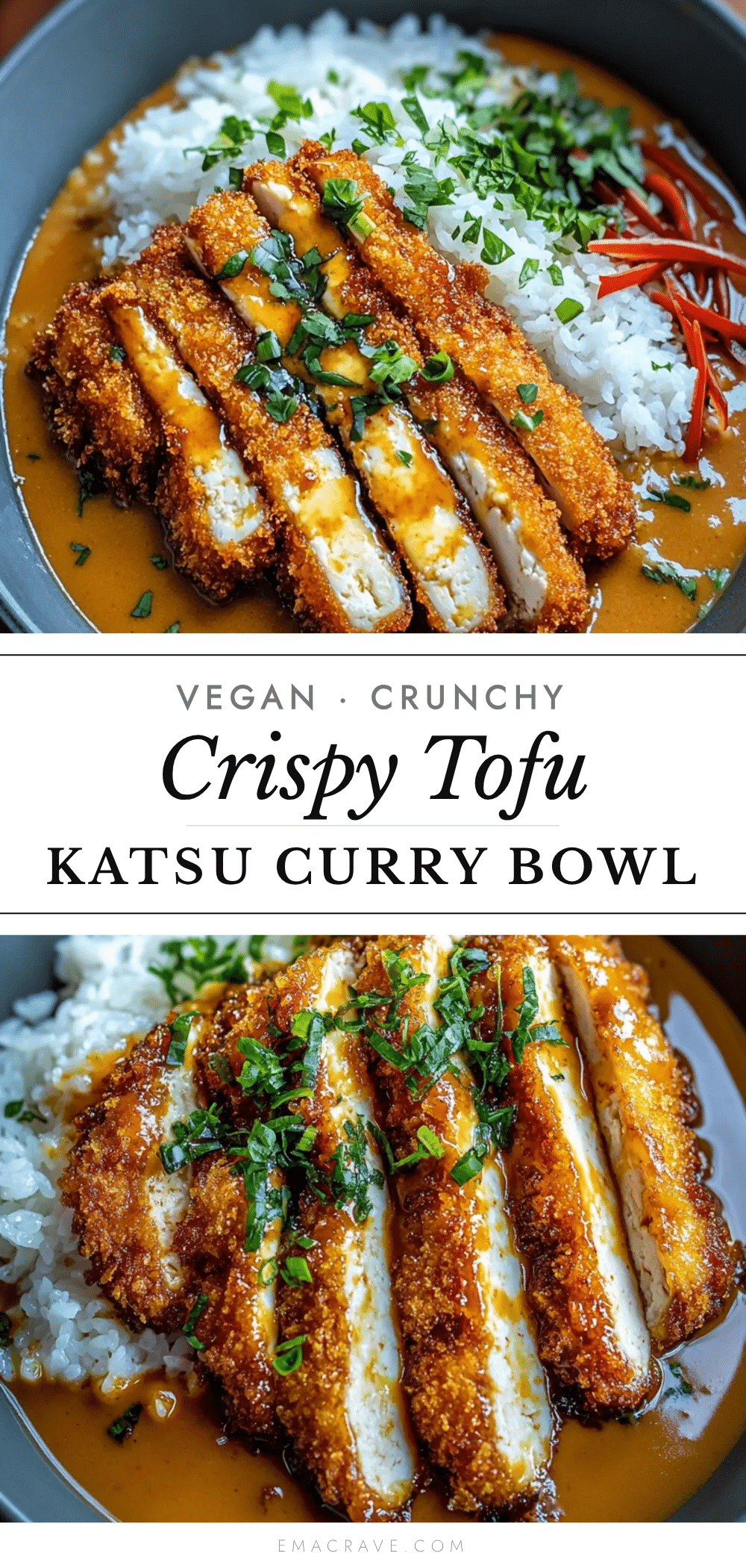 crispy tofu katsu curry bowl recipe