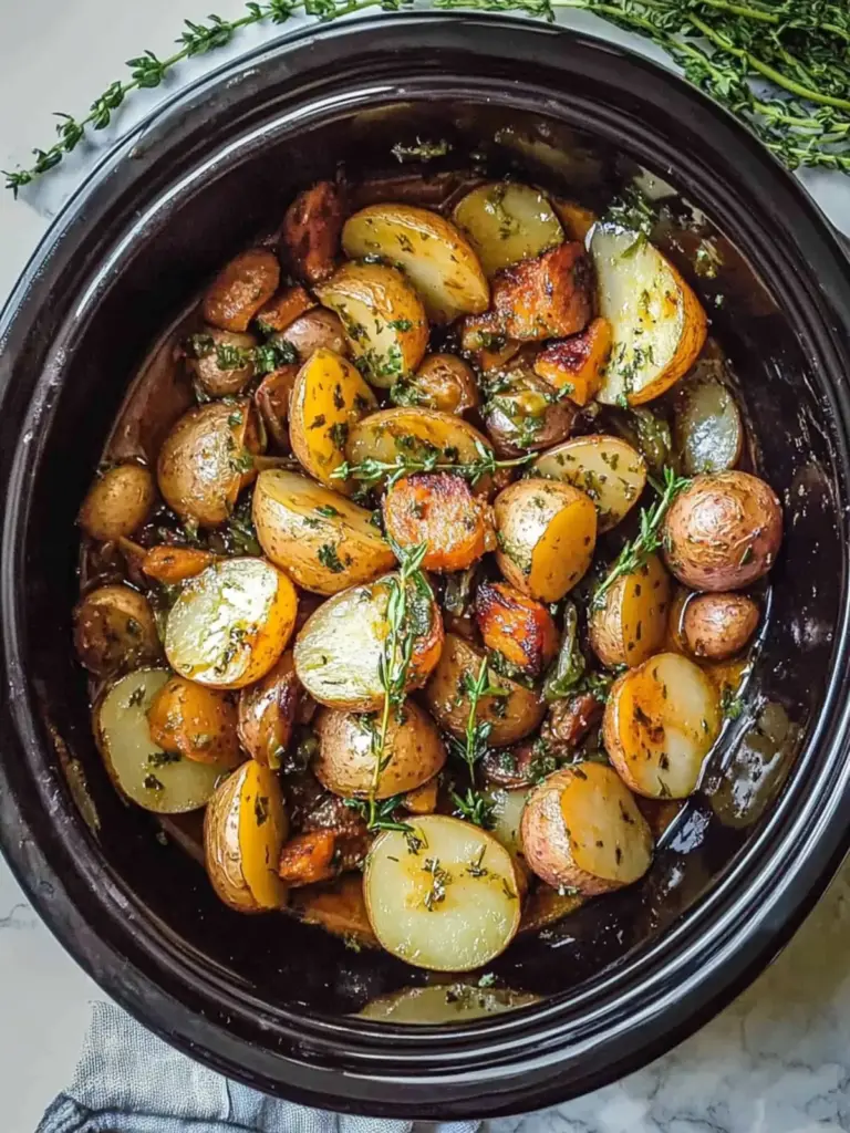 crock pot swamp potatoes - featured image