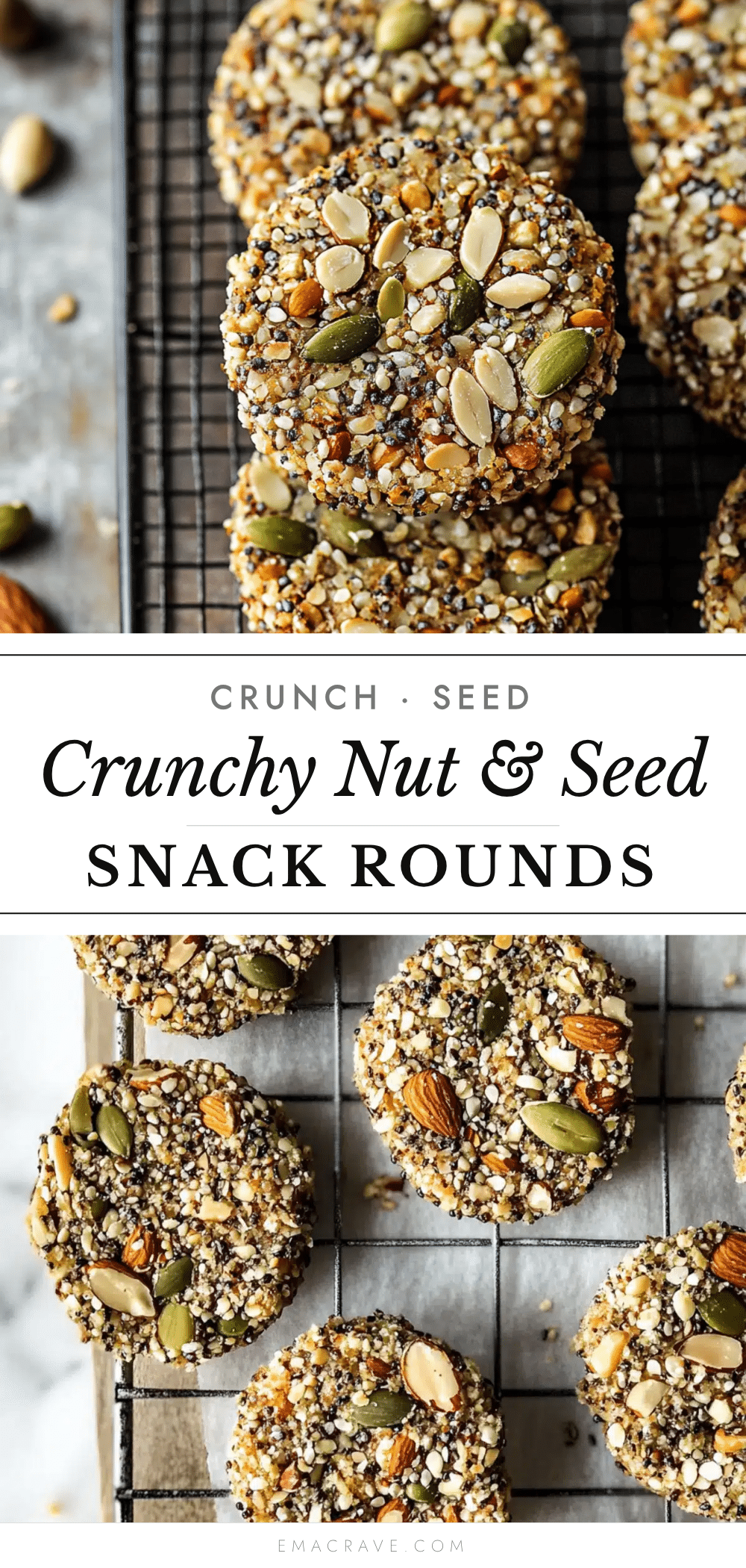 crunchy nut & seed snack rounds recipe