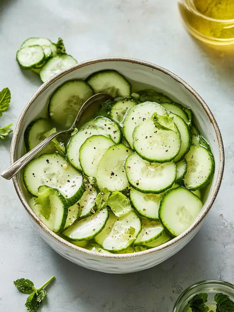 cucumber vinegar salad - featured image