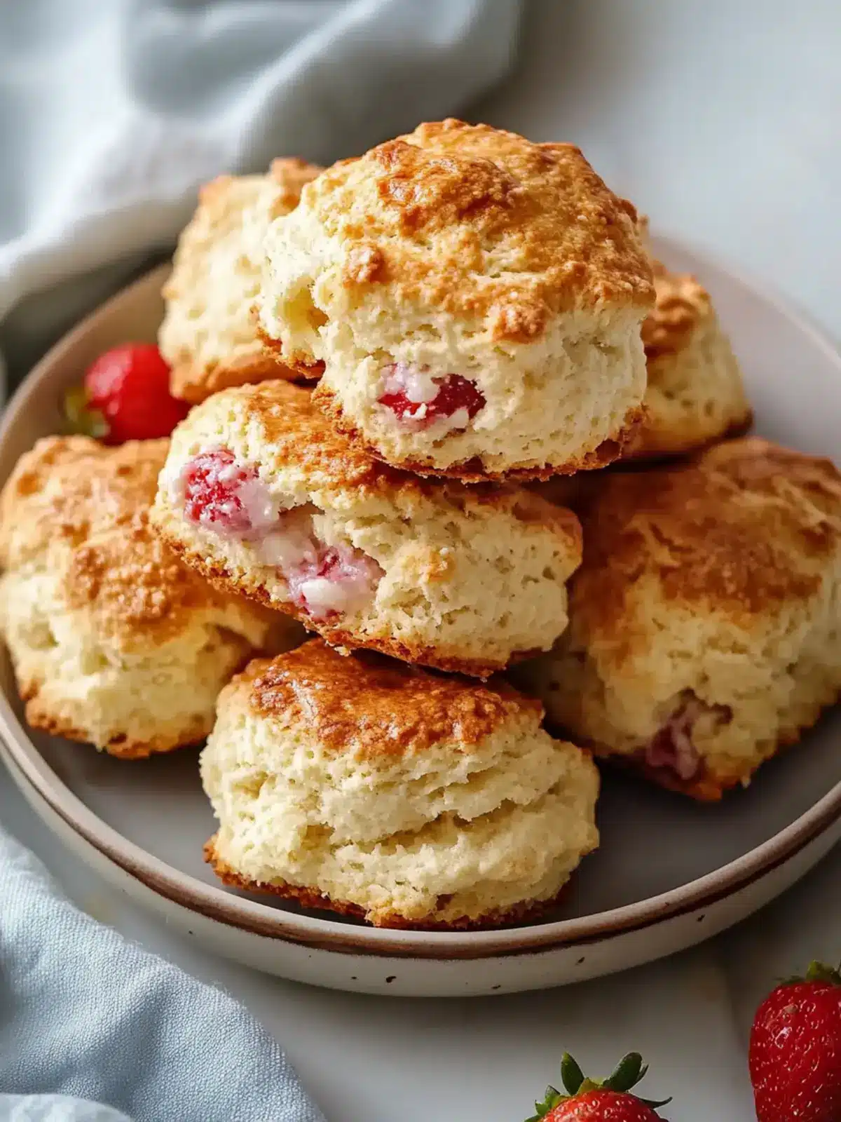 English strawberry scones preparation steps