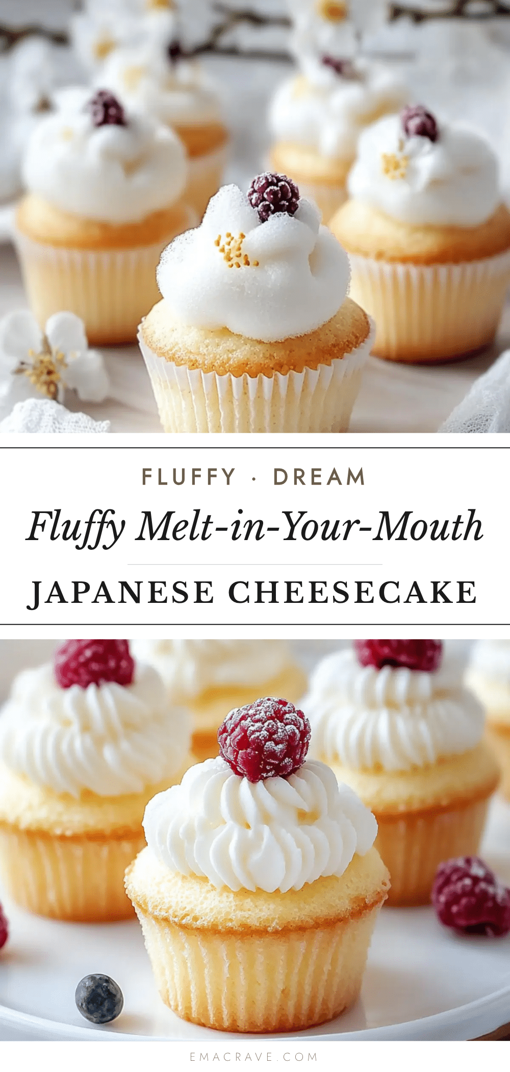 fluffy Japanese cotton cheesecake cupcakes recipe