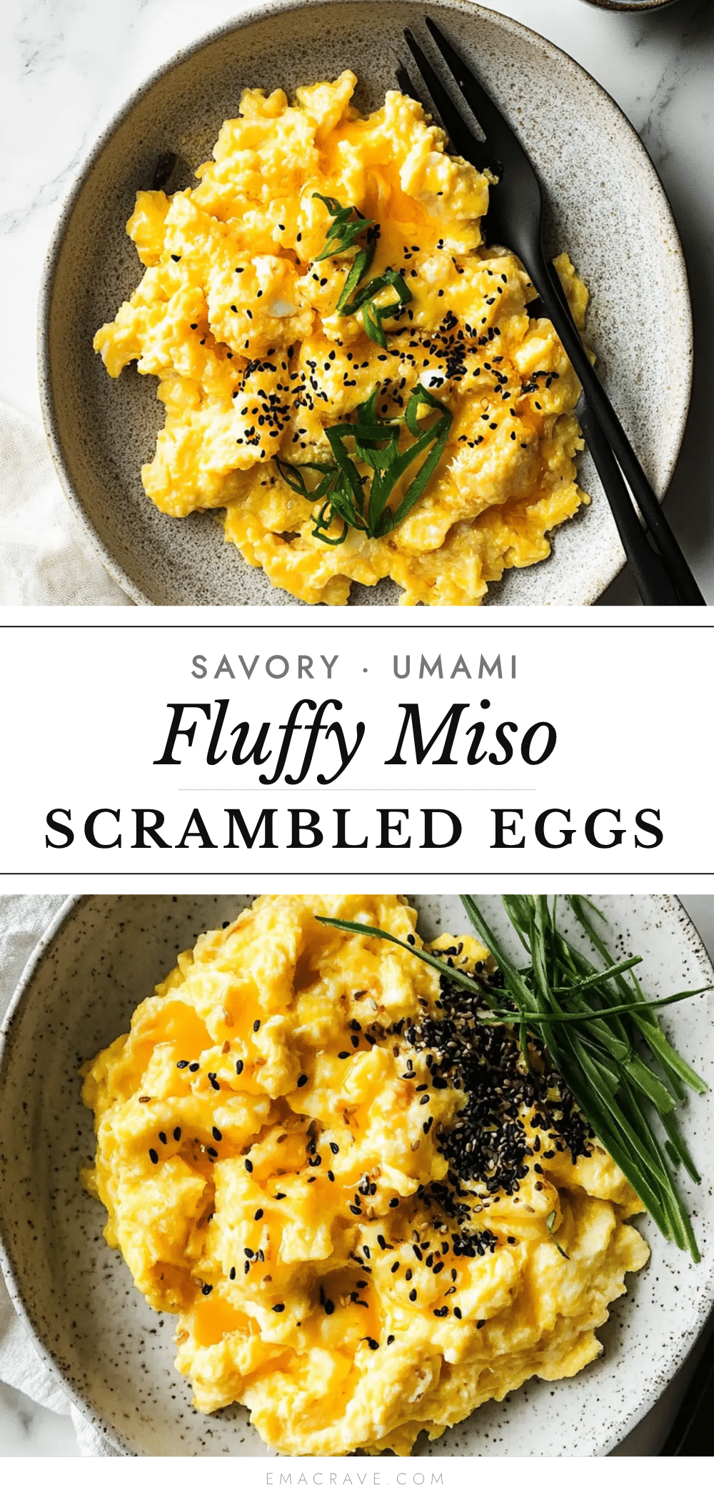 fluffy miso scrambled eggs recipe