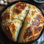 garlic herb sourdough bread - featured image