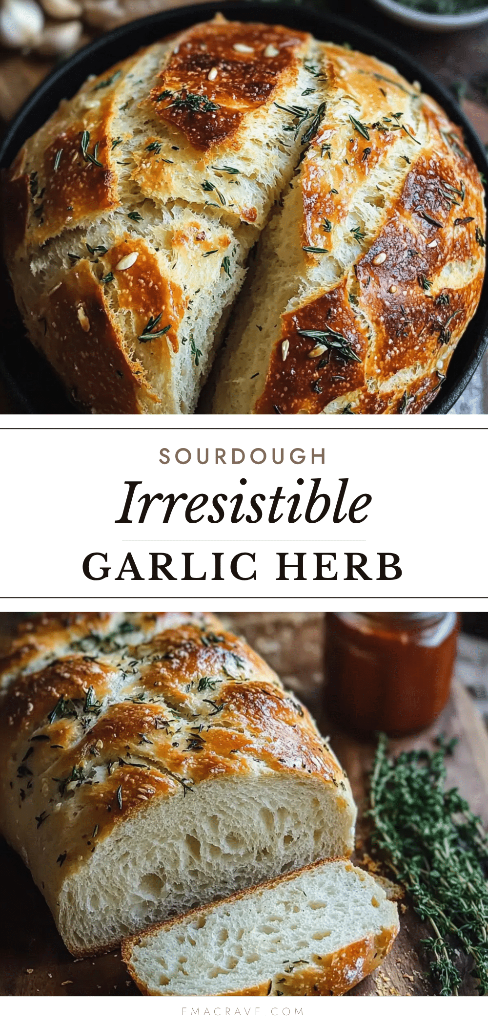 garlic herb sourdough bread recipe