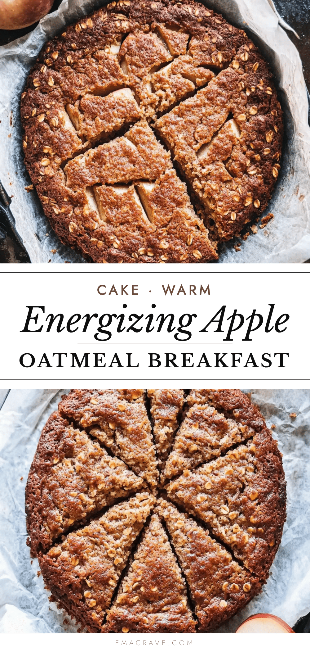 healthy apple oatmeal breakfast cake recipe
