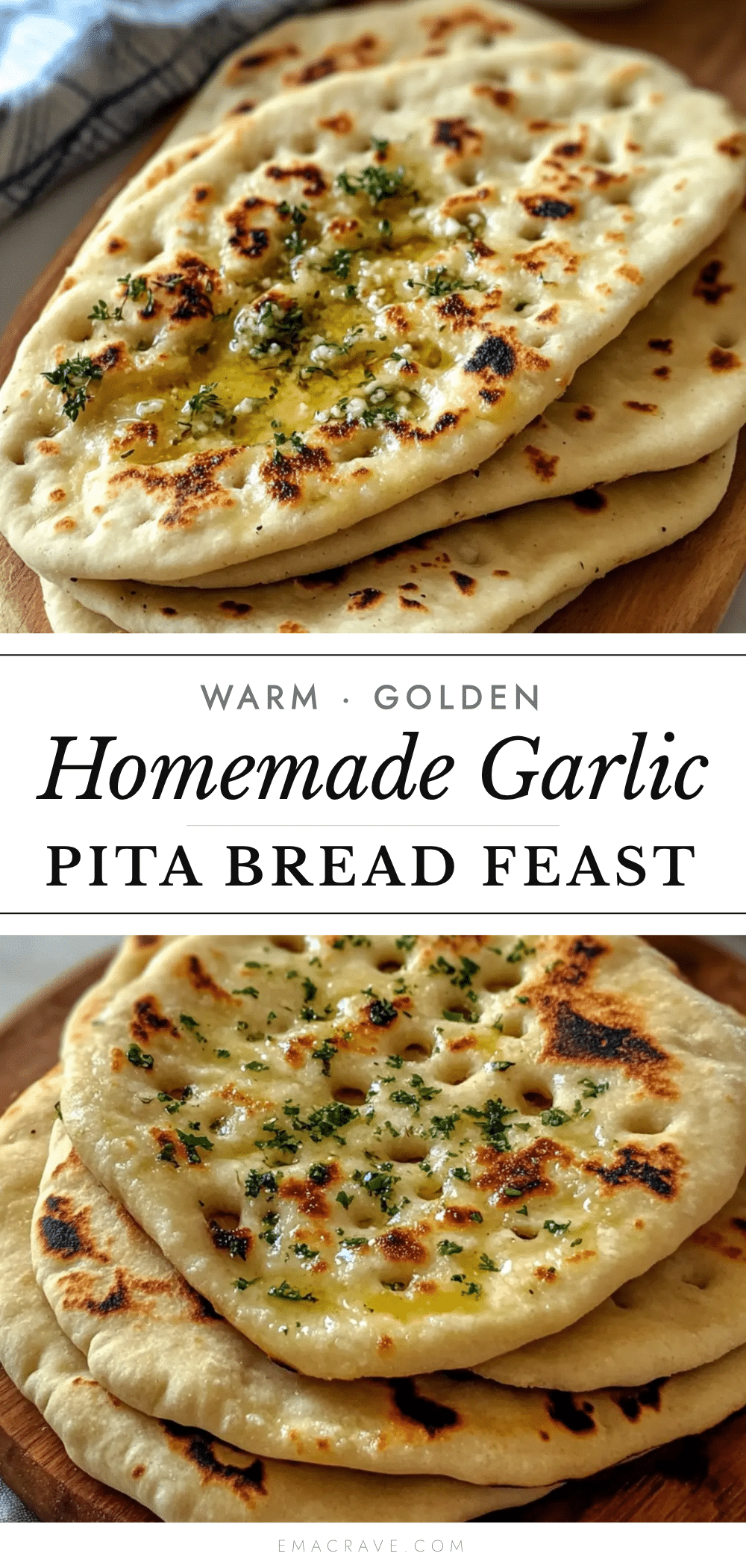 homemade garlic pita bread recipe