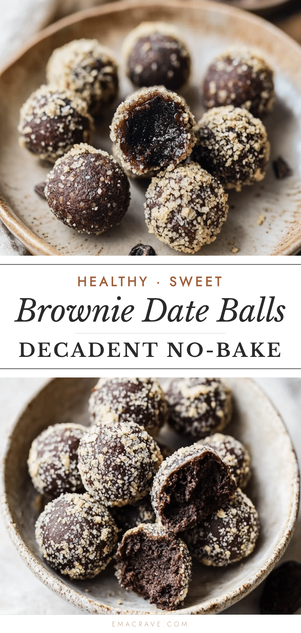 no-bake chocolate brownie date balls recipe