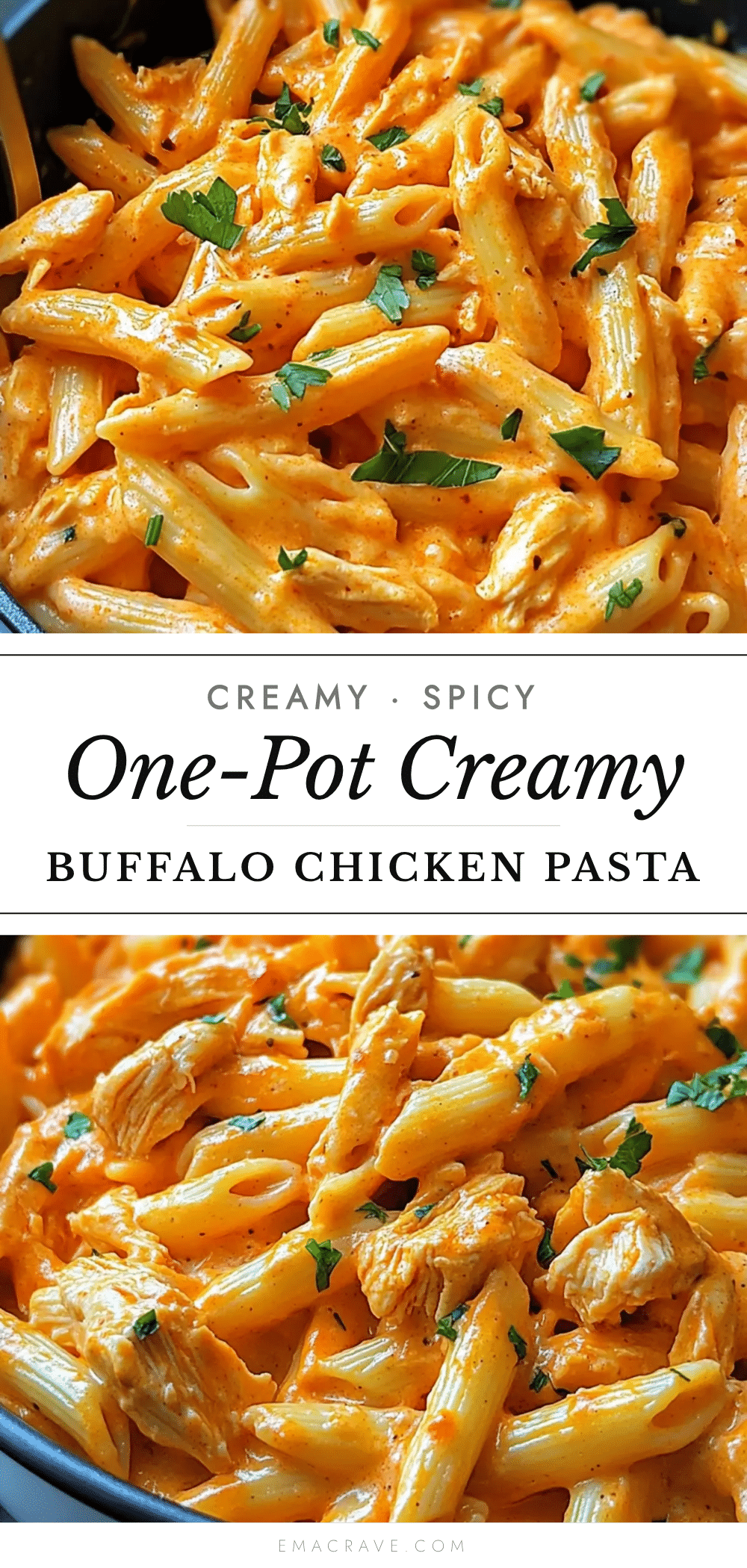 one pot creamy buffalo chicken pasta recipe