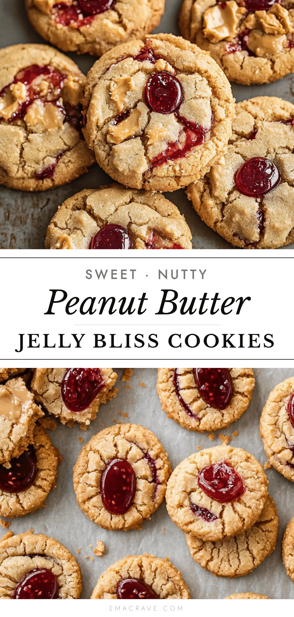peanut butter and jelly cookies recipe