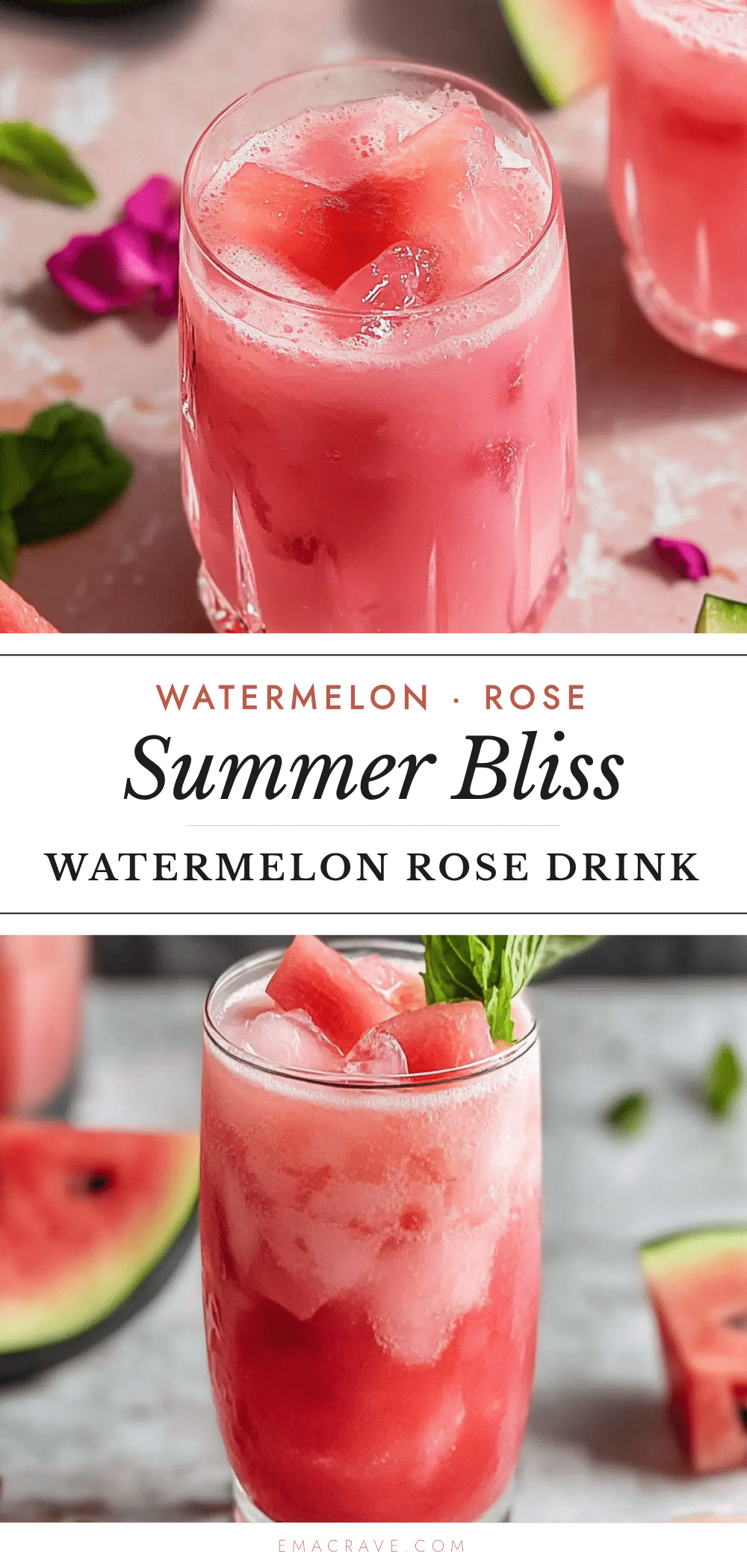 refreshing watermelon rose drink recipe
